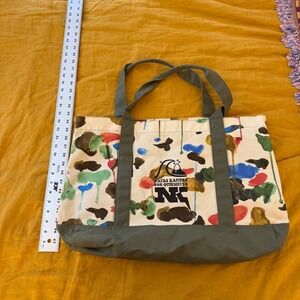 Quiksilver Natas Kaupas Blank Canvas Tote Bag Multi Color Paint Drip Skate Surf